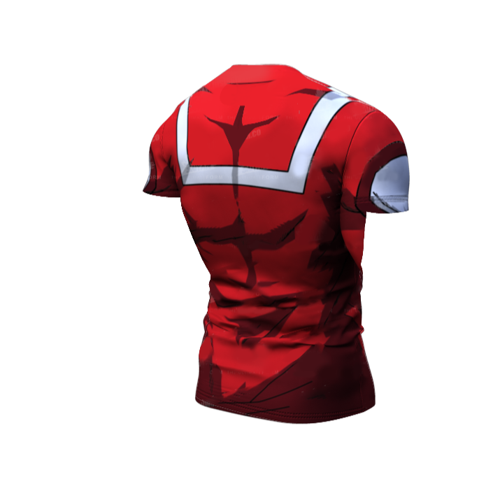 BJJ Rash Guard My Hero Academia Compression 'UA Uniform | Red' Premium Short Sleeve Rashguard