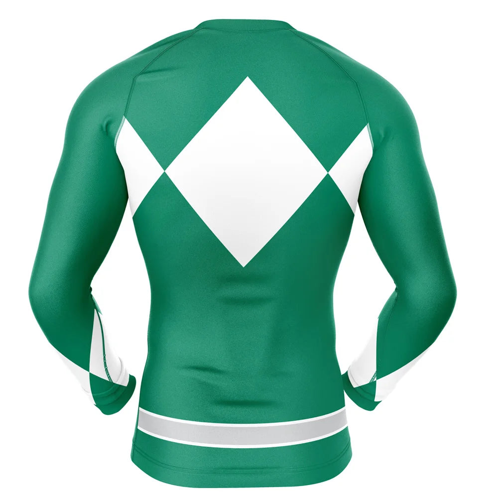 Kids Power Rangers 'Green Ranger' Long Sleeve Compression Rashguard