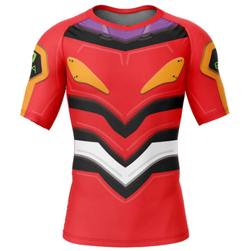 Evangelion Unit-02 Short Sleeve Compression Rashguard