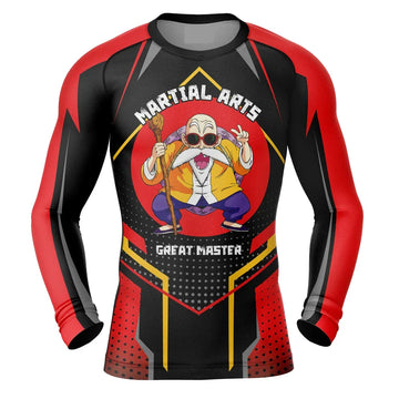 BJJ Rash Guard Dragon Ball Z 'Roshi's Gym' Long Sleeve Compression Rashguard