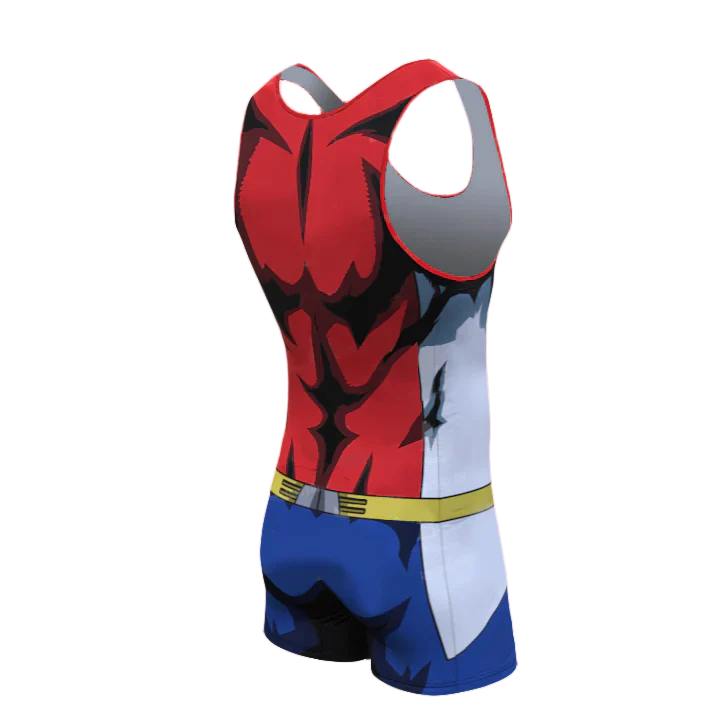 BJJ Rash Guard My Hero Academia 'All Might | Silver Age' Men's Powerlifting Singlet