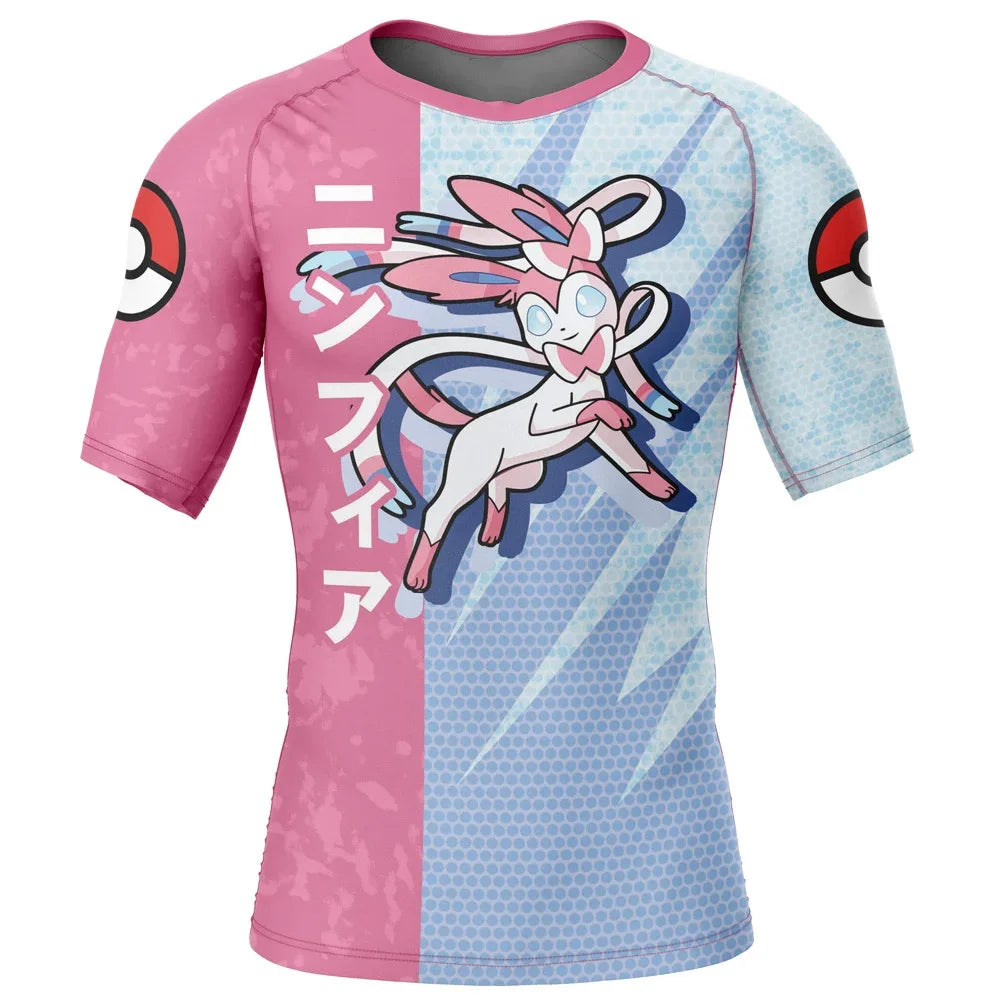 Pokemon 'Sylveon' Short Sleeve Compression Rashguard