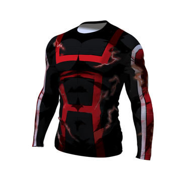 BJJ Rash Guard My Hero Academia Compression 'Onyx UA Uniform' Premium Long Sleeve Compression Rashguard