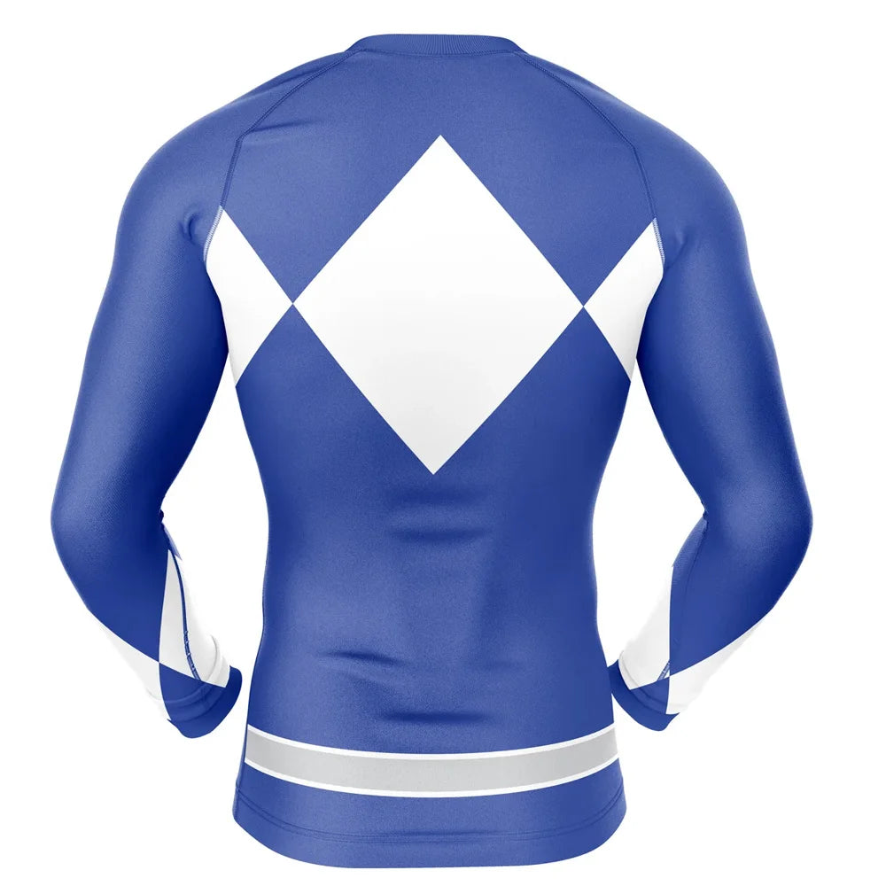 Kids Power Rangers 'Blue Ranger' Long Sleeve Compression Rashguard