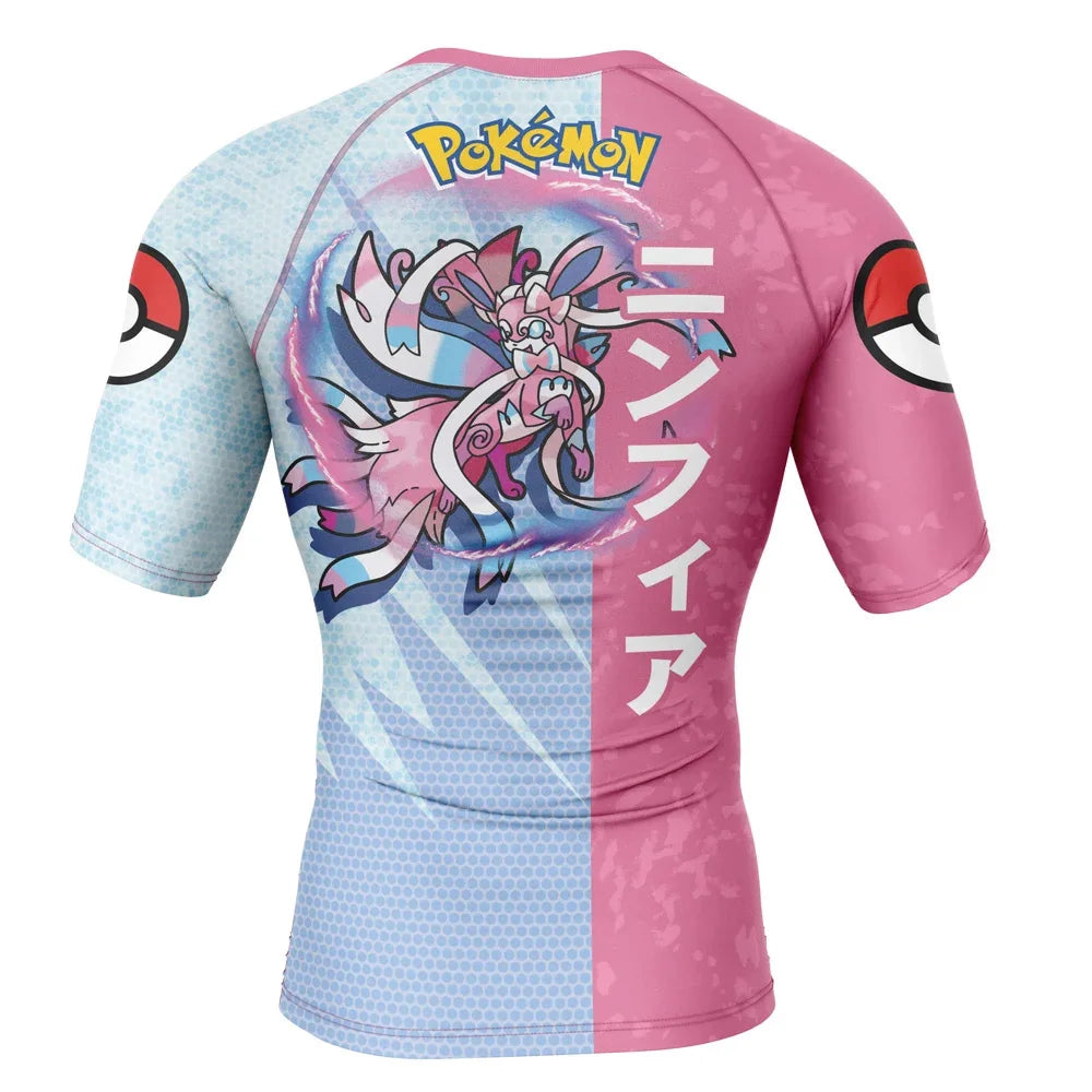 Pokemon 'Sylveon' Short Sleeve Compression Rashguard