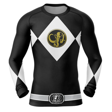 Kids Power Rangers 'Black Ranger' Long Sleeve Compression Rashguard