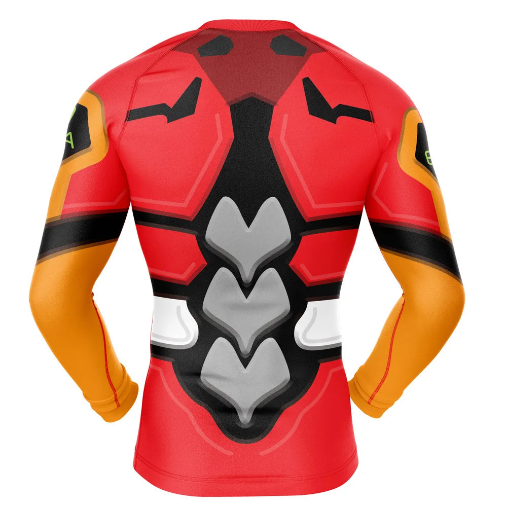 Evangelion Unit-02 Long Sleeve Compression Rashguard