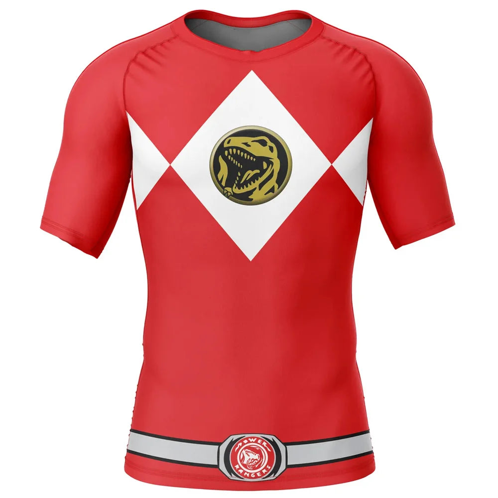 Power Rangers 'Red Ranger' Short Sleeve Compression Rashguard