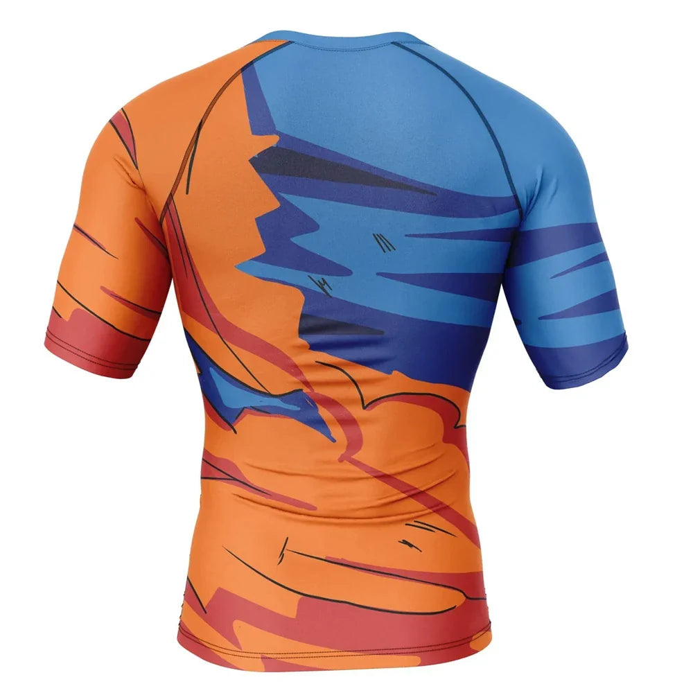 BJJ Rash Guard Dragon Ball Z 'Goku | Battle' Short Sleeve Compression Rashguard