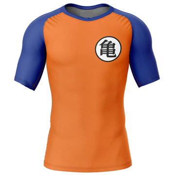 BJJ Rash Guard Dragon Ball Z 'Kame Kanji' Short Sleeve Compression Rashguard