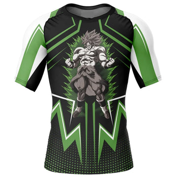 BJJ Rash Guard Dragon Ball Z 'Broly's Gym' Short Sleeve Compression Rashguard