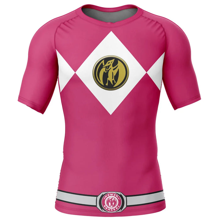 Power Rangers 'Pink Ranger' Short Sleeve Compression Rashguard