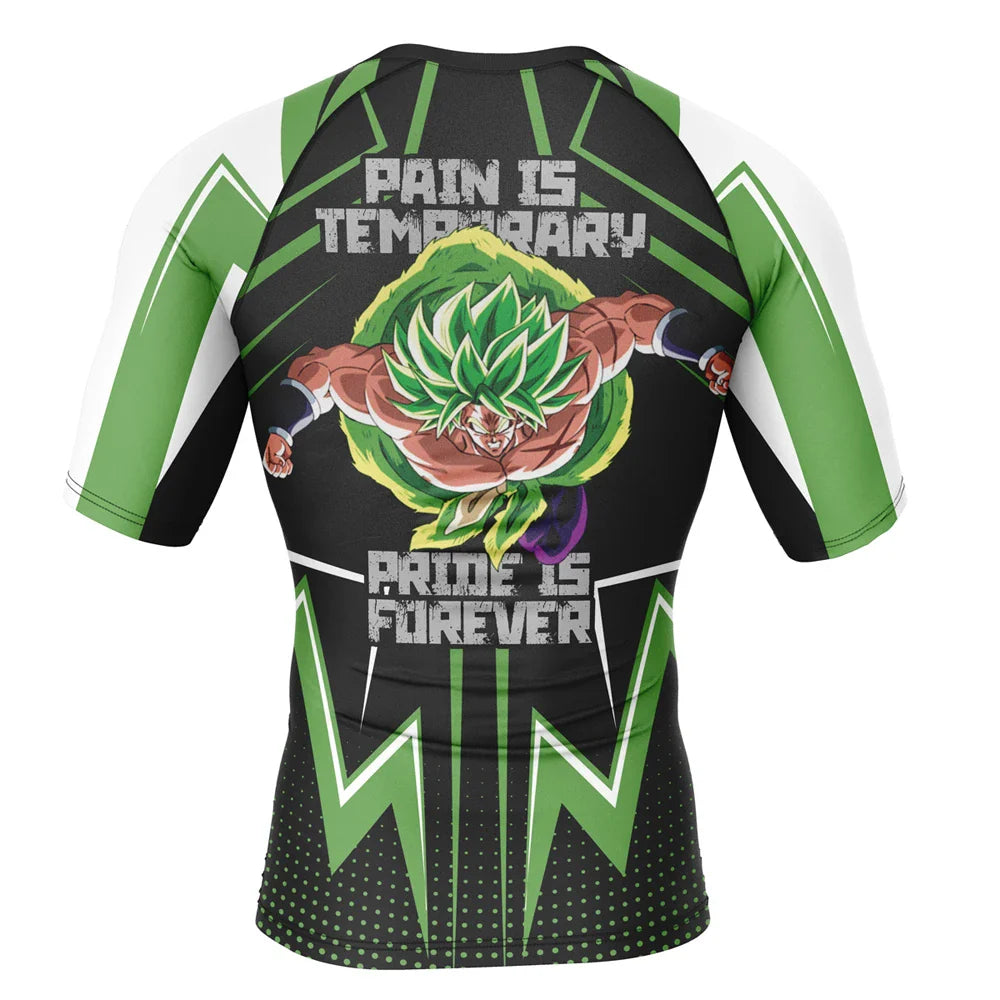 BJJ Rash Guard Dragon Ball Z 'Broly's Gym' Short Sleeve Compression Rashguard