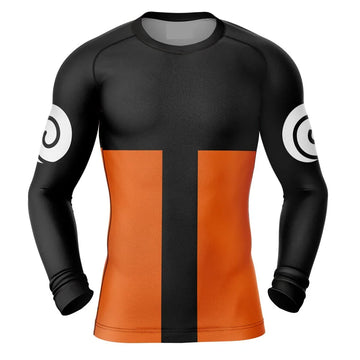 BJJ Rash Guard Naruto 'Uzumaki' Long Sleeve Compression Rashguard