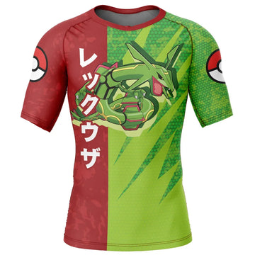 Kids Pokemon 'Rayquaza' Short Sleeve Compression Rashguard