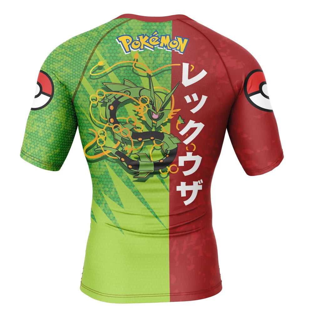 Kids Pokemon 'Rayquaza' Short Sleeve Compression Rashguard