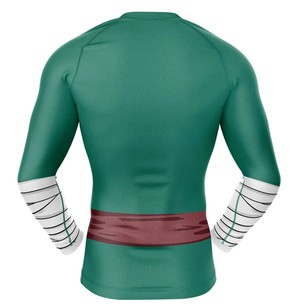 BJJ Rash Guard Naruto 'Rock Lee' Long Sleeve Compression Rashguard