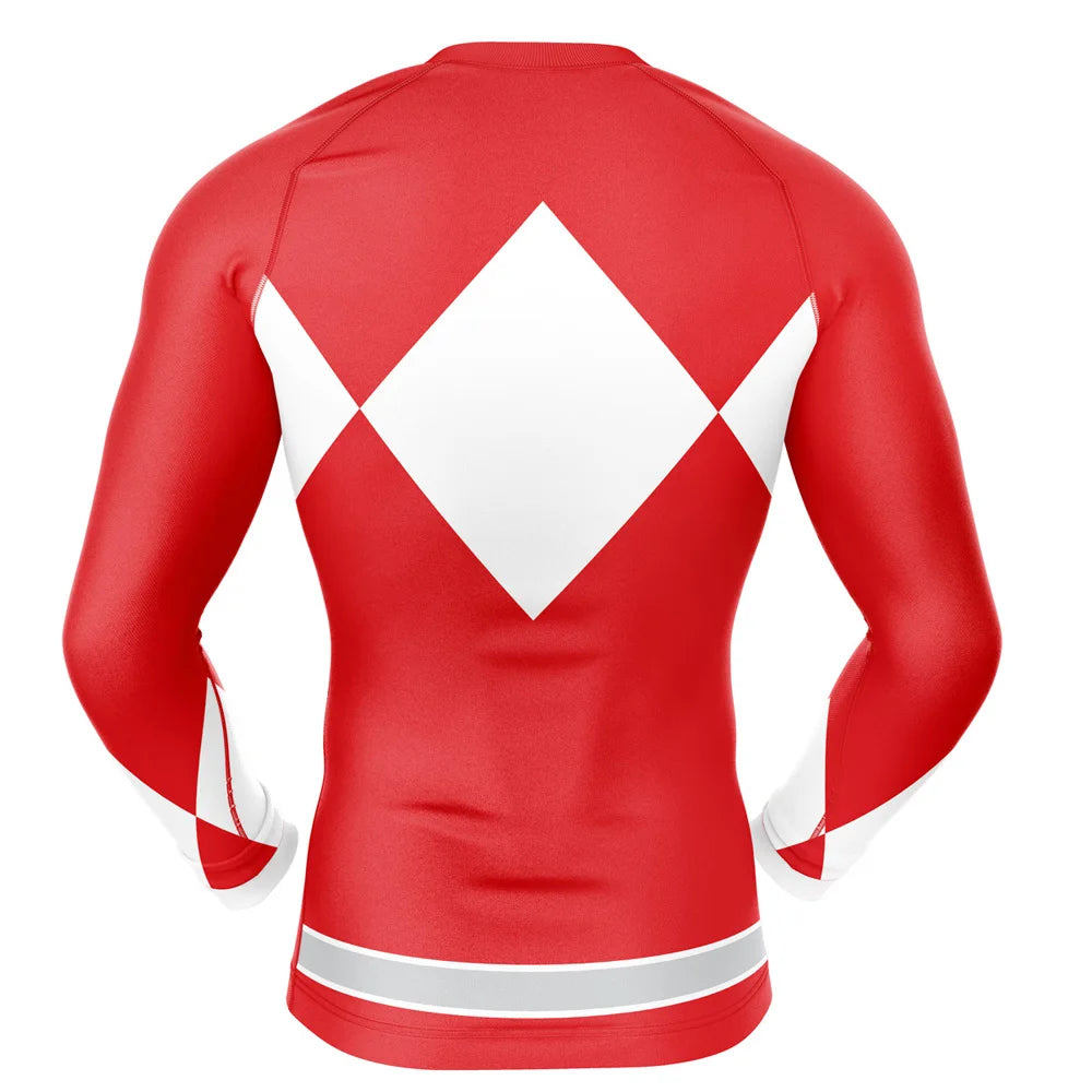 Kids Power Rangers 'Red Ranger' Long Sleeve Compression Rashguard