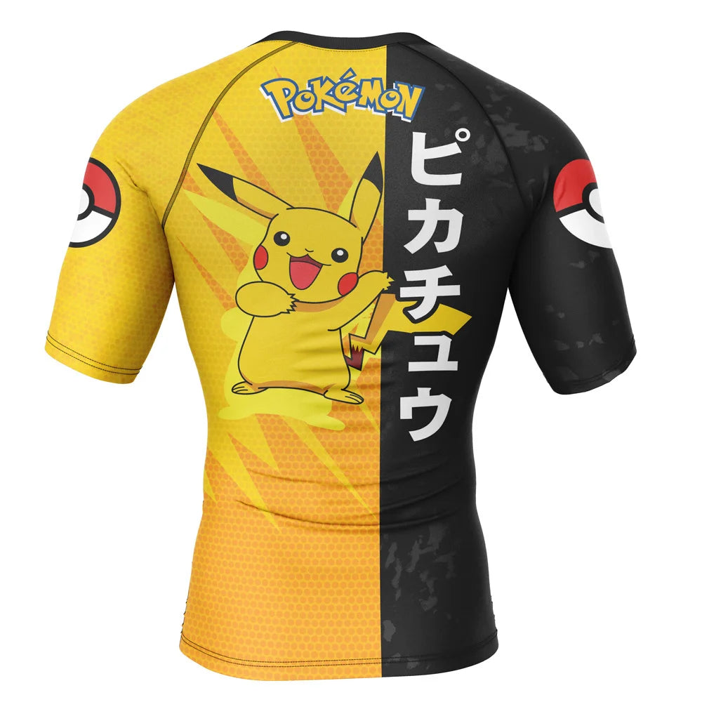 Pokemon 'Pikachu | Pika Pika' Short Sleeve Compression Rashguard