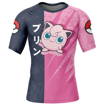 Pokemon 'Jigglypuff' Short Sleeve Compression Rashguard