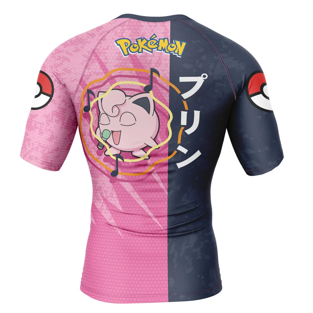 Pokemon 'Jigglypuff' Short Sleeve Compression Rashguard