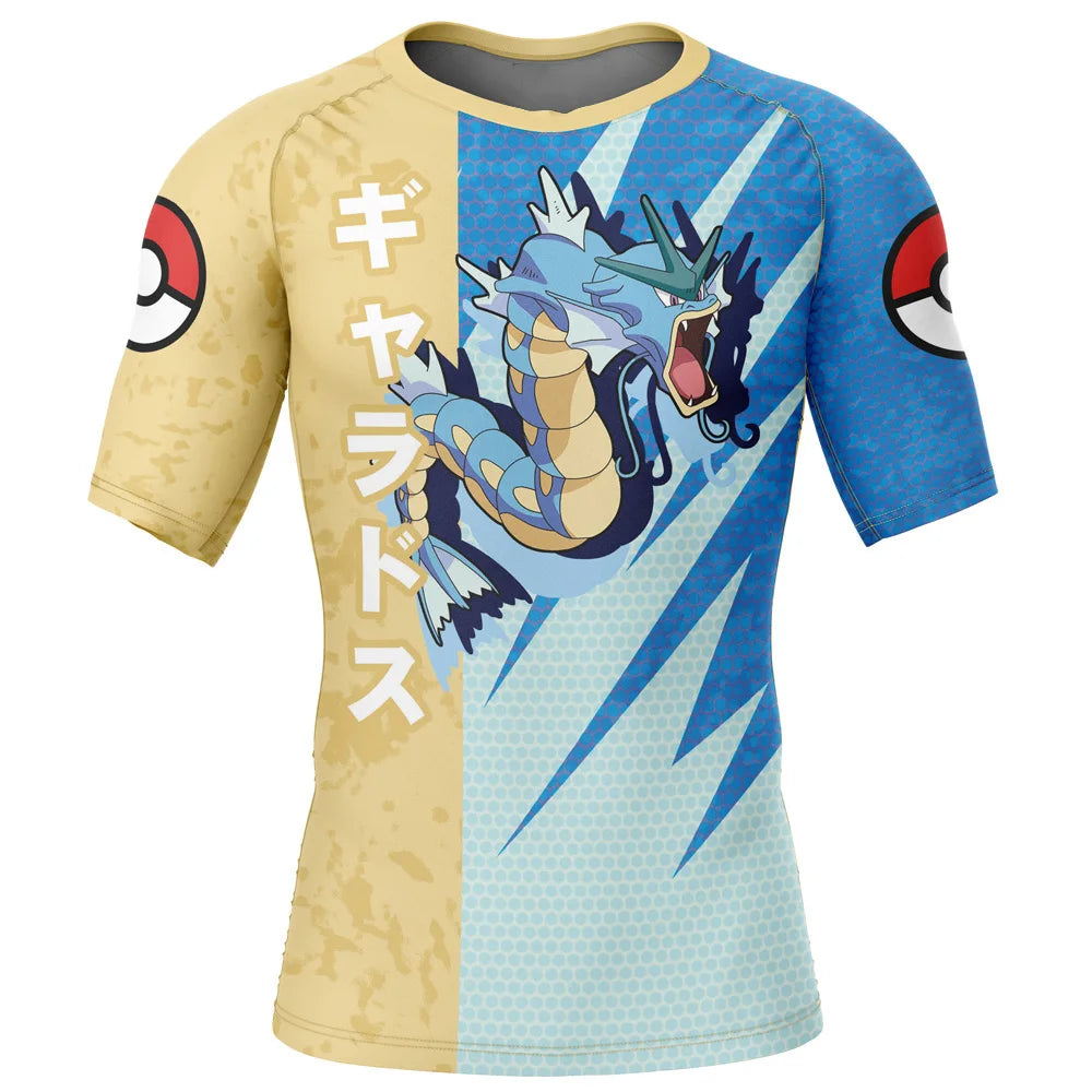 Kids Pokemon 'Gyarados' Short Sleeve Compression Rashguard