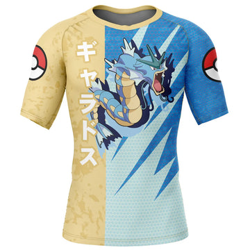 Kids Pokemon 'Gyarados' Short Sleeve Compression Rashguard