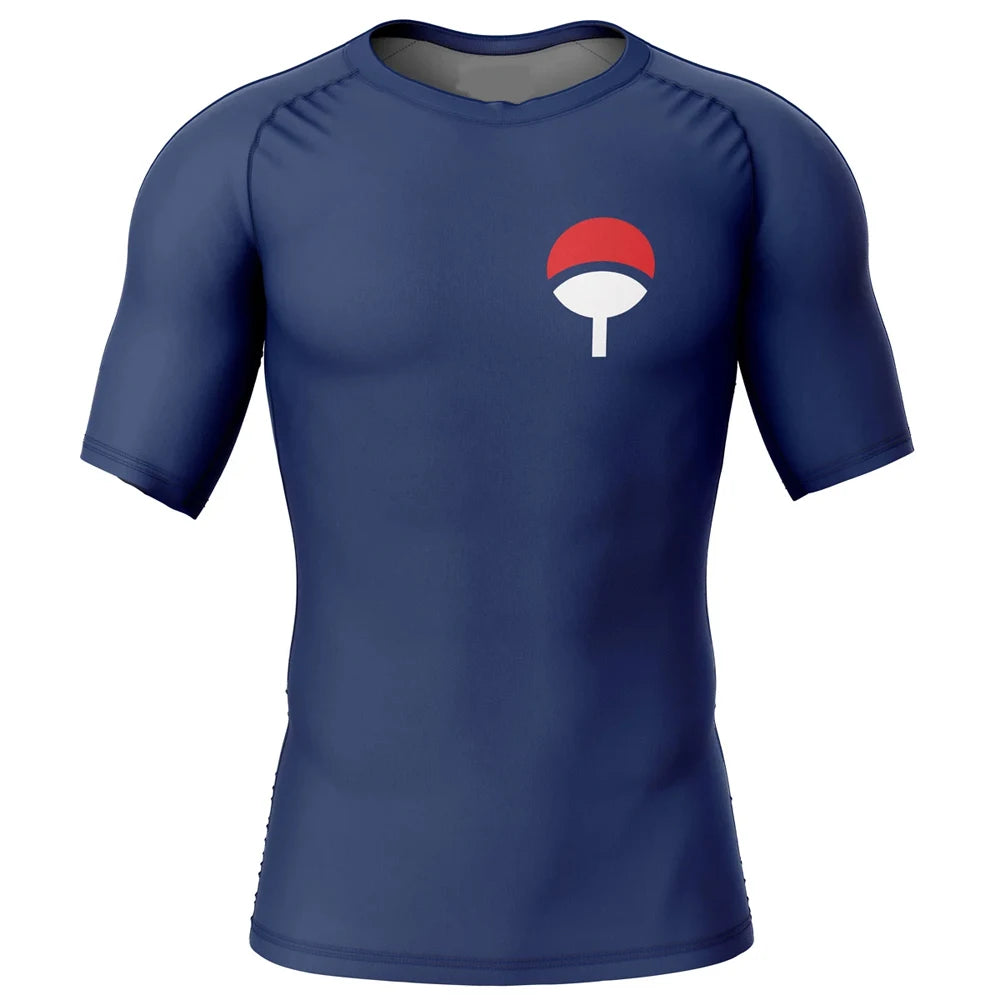 Naruto 'Uchiha Clan | Blue' Short Sleeve Compression Rashguard