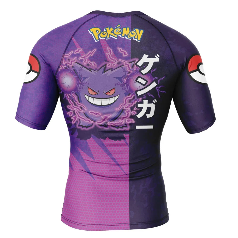 Kids Pokemon 'Gengar | Invading Tokyo' Short Sleeve Compression Rashguard