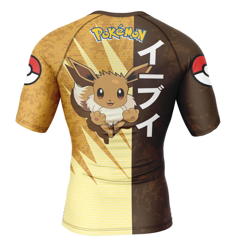 Kids Pokemon 'Eevee' Short Sleeve Compression Rashguard