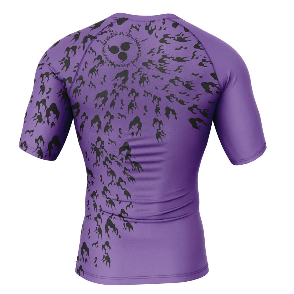 BJJ Rash Guard Naruto 'Sasuke | Curse Mark' Short Sleeve Compression Rashguard