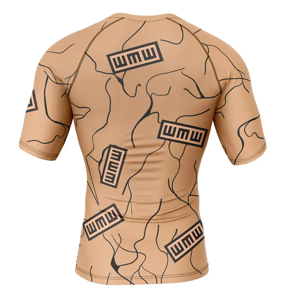 BJJ Rash Guard Naruto 'Gourd | Gaara' Short Sleeve Compression Rashguard