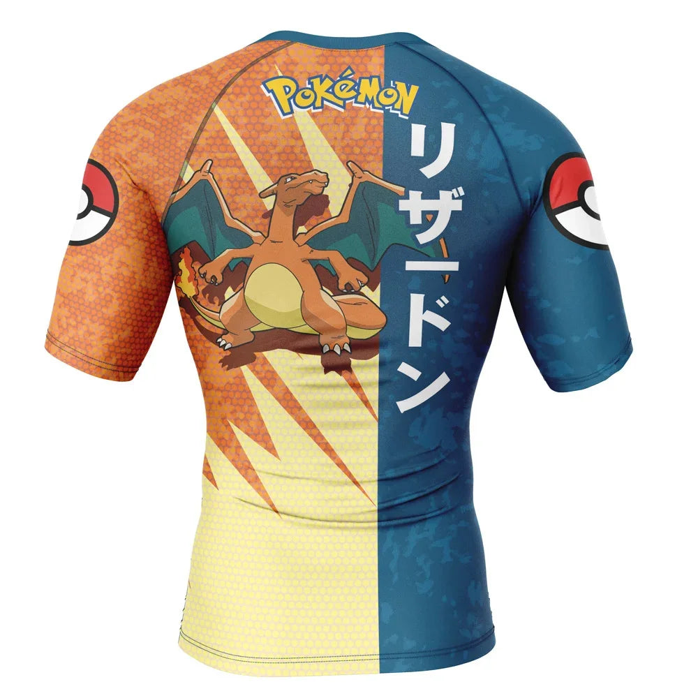 Pokemon 'Charizard' Short Sleeve Compression Rashguard