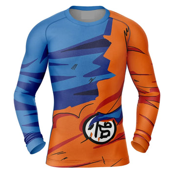 BJJ Rash Guard Dragon Ball Z 'Goku | Battle' Long Sleeve Compression Rashguard