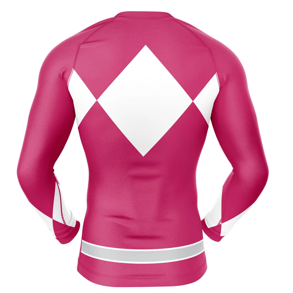 Power Rangers 'Pink Ranger' Long Sleeve Compression Rashguard