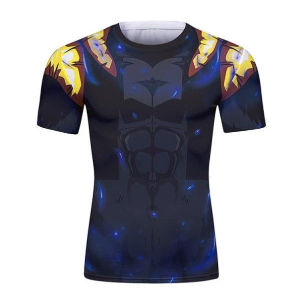 BJJ Rash Guard Dragon Ball Z 'Super Saiyan Blue | Onyx Gogeta' Short Sleeve Elite Rashguard