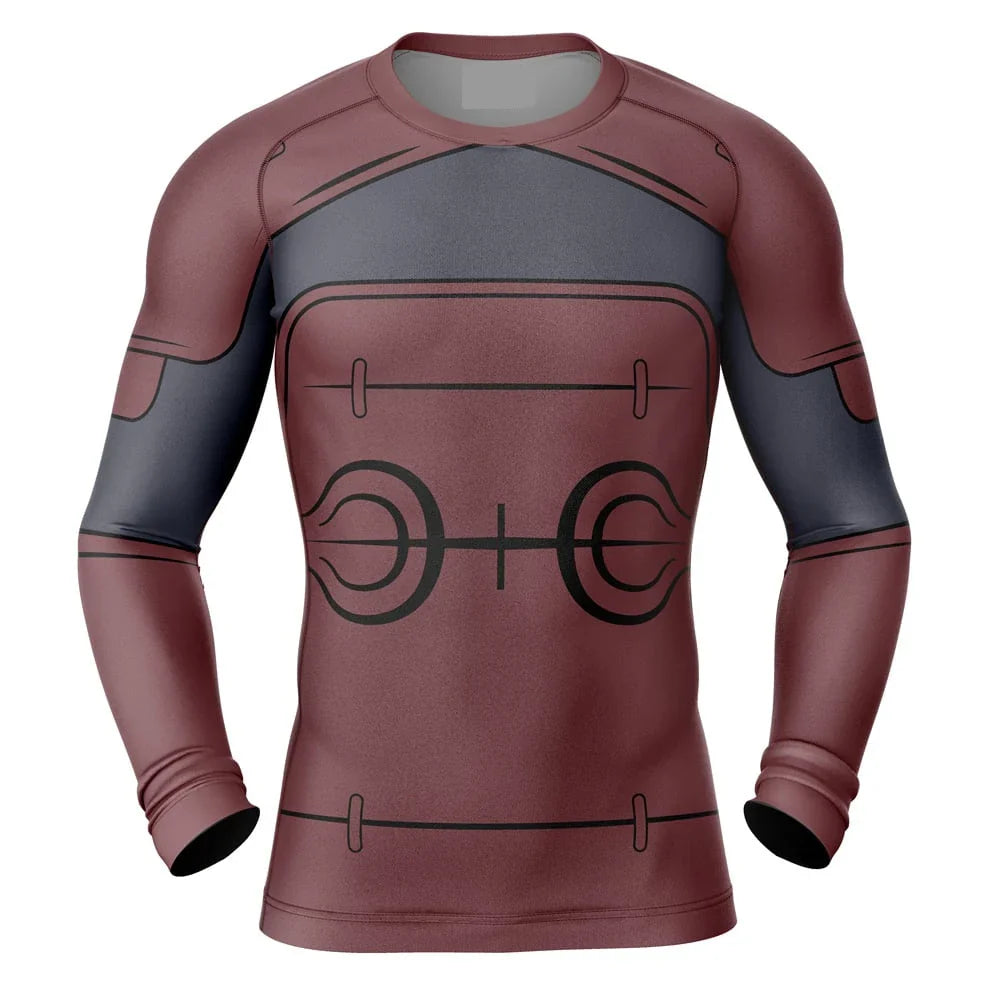 BJJ Rash Guard Naruto 'Hashirama' Long Sleeve Compression Rashguard