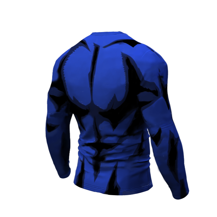 BJJ Rash Guard My Hero Academia Compression 'Plus Ultra Blue' Premium Long Sleeve Rashguard