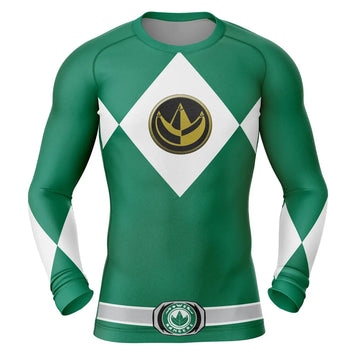 Kids Power Rangers 'Green Ranger' Long Sleeve Compression Rashguard