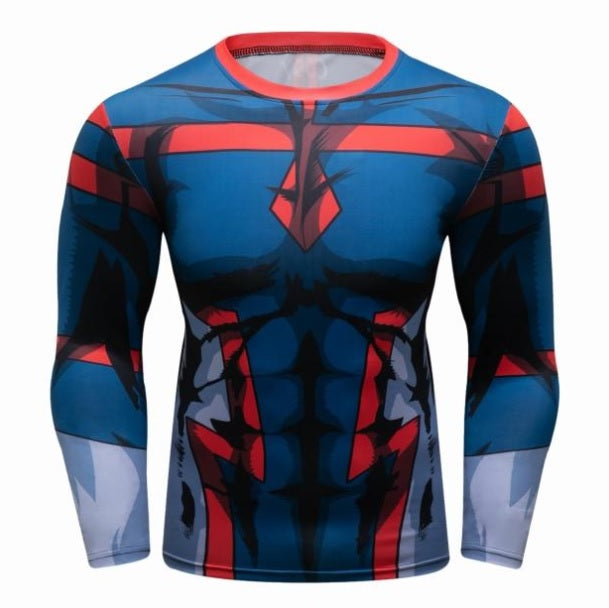 BJJ Rash Guard My Hero Academia 'Young Might' Elite Long Sleeve Rashguard