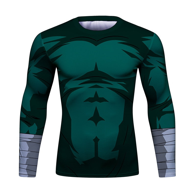 BJJ Rash Guard Naruto 'Rock Lee' Elite Long Sleeve Compression Rash Guard