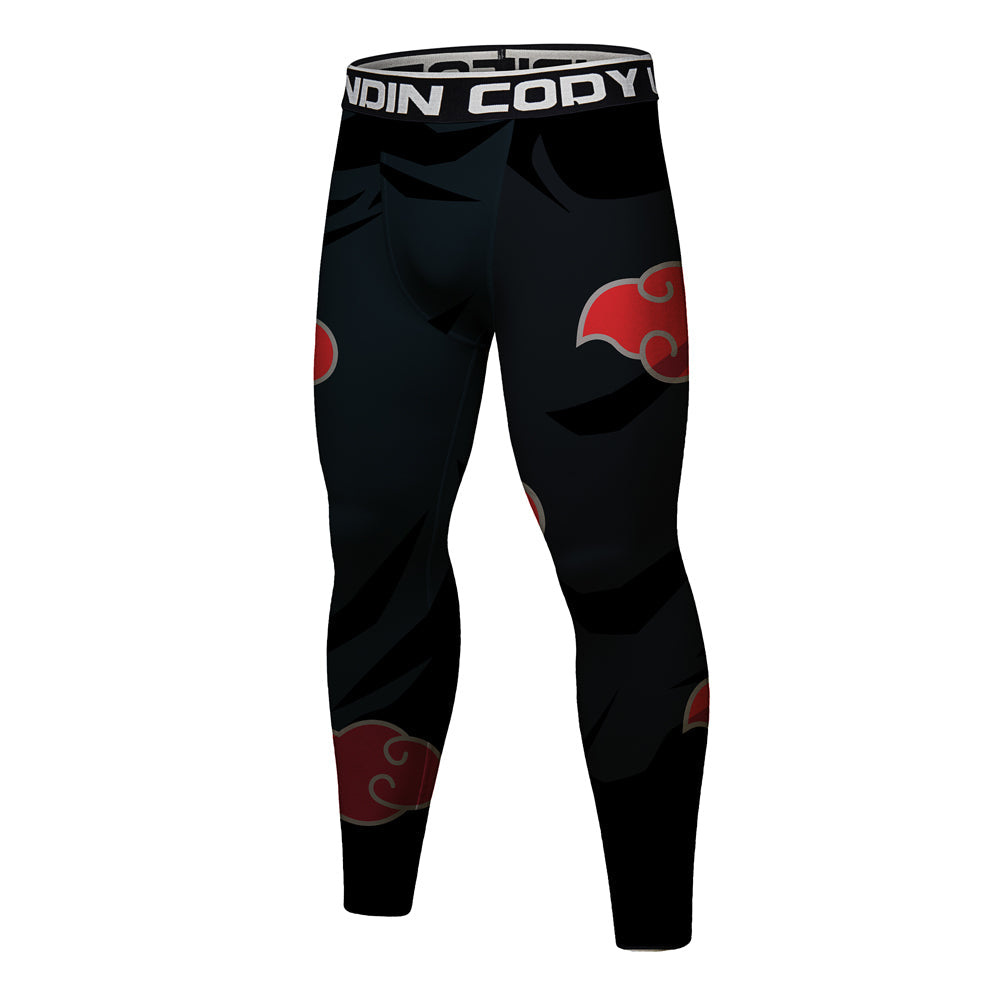 BJJ Rash Guard Men's Naruto 'Akatsuki' Elite Leggings Compression Spats