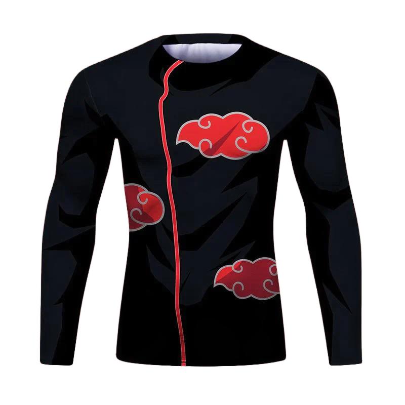 BJJ Rash Guard Naruto 'Akatsuki' Elite Long Sleeve Compression Rash Guard