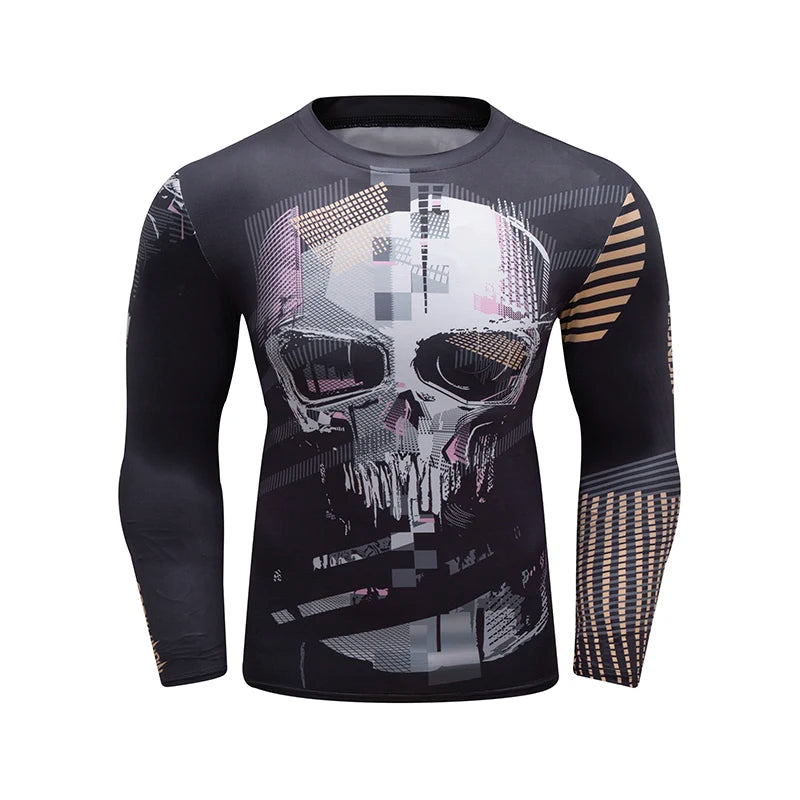 Skull Compression 'Castle' Long Sleeve 2 Piece Compression Set