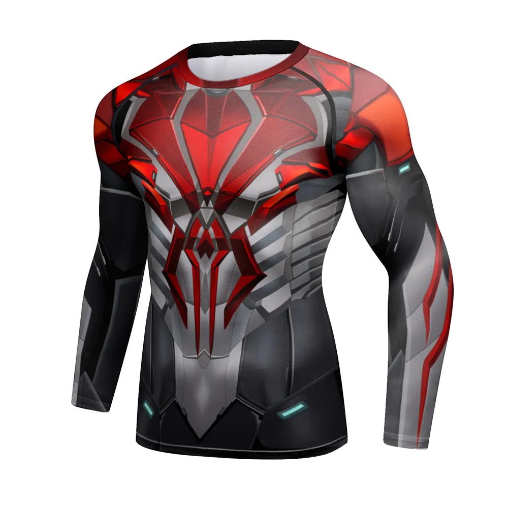 Warrior 'Mecha Spyder' Long Sleeve Compression Rashguard