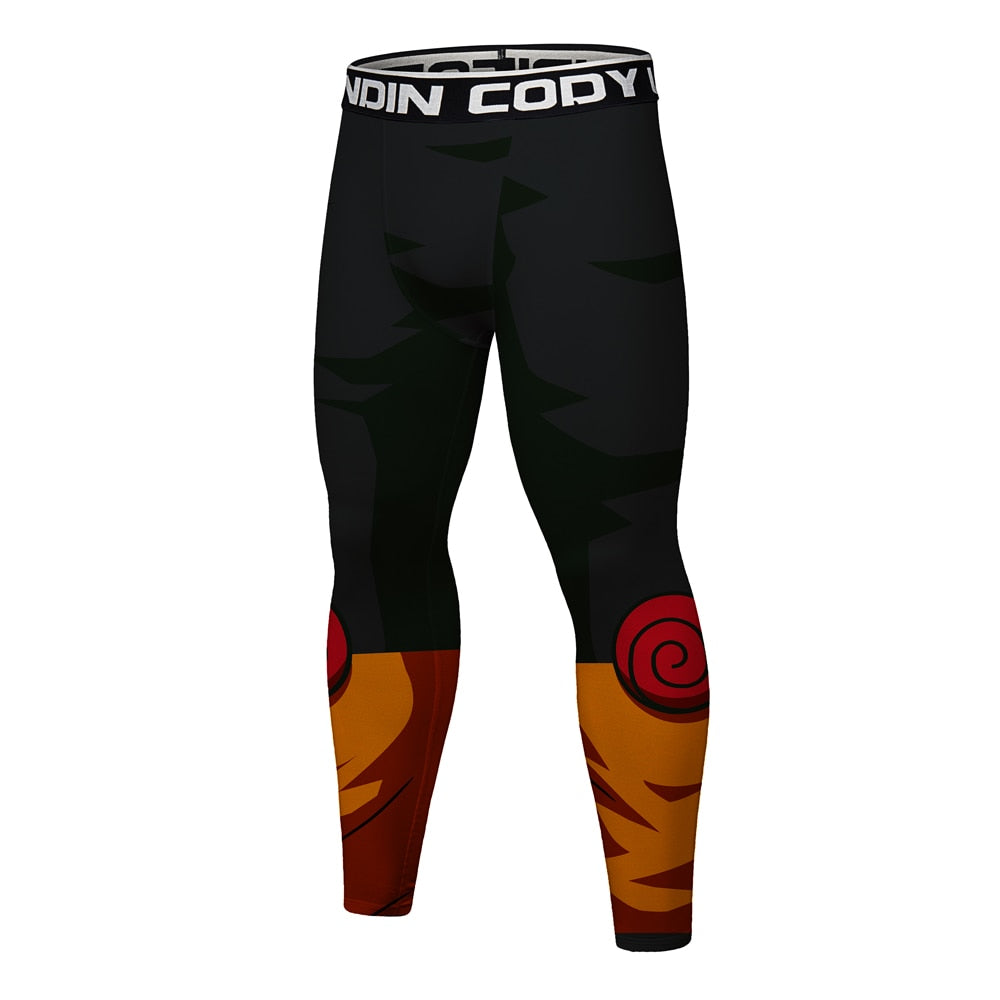 BJJ Rash Guard Naruto Elite Short Sleeve Compression Rash Guard Set