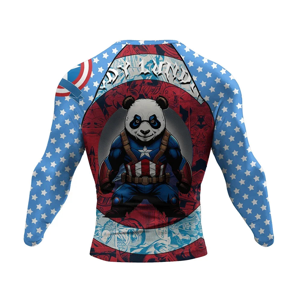 Panda Compression 'Captain Panda' Long Sleeve Rashguard 3 Piece Set