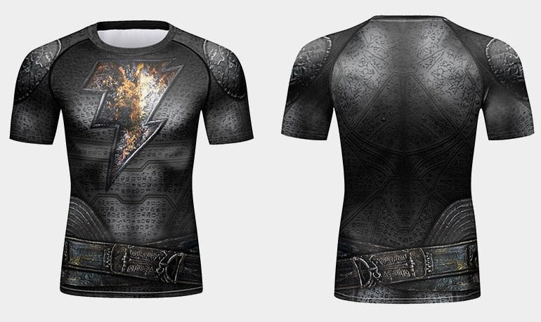 Black Adam Elite Short Sleeve Compression Rashguard