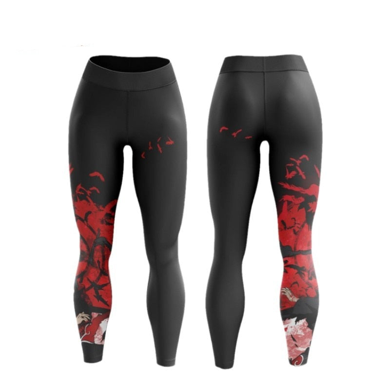 BJJ Rash Guard Women's Naruto 'Akatsuki | Itachi' Leggings Yoga Pants