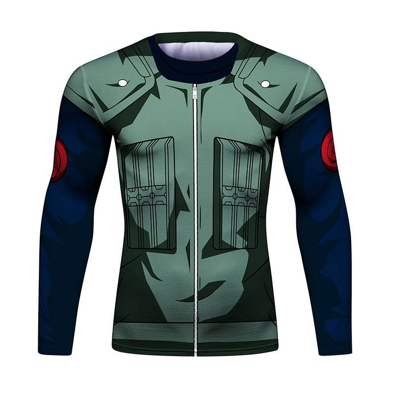 BJJ Rash Guard Naruto 'Kakashi' Elite Long Sleeve Compression Rash Guard